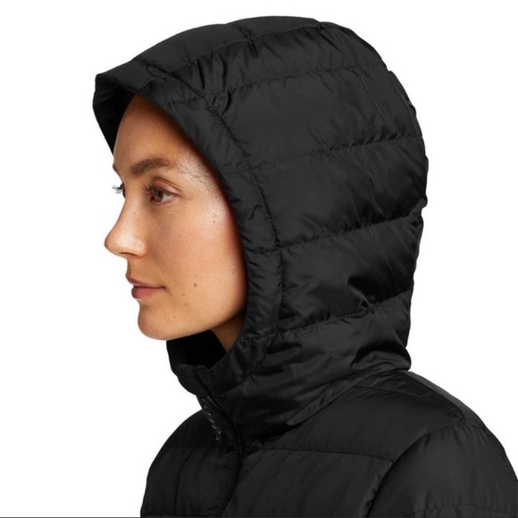 Eddie Bauer Ladies' Hooded Down Duffle Coat, Black (XXL) - Picture 3 of 6
